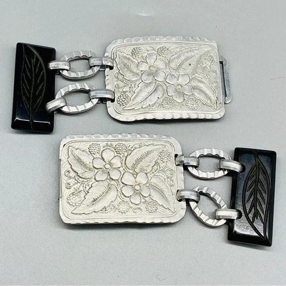 Vintage Accessories Vintage Two Part Belt Buckle With Bakelite